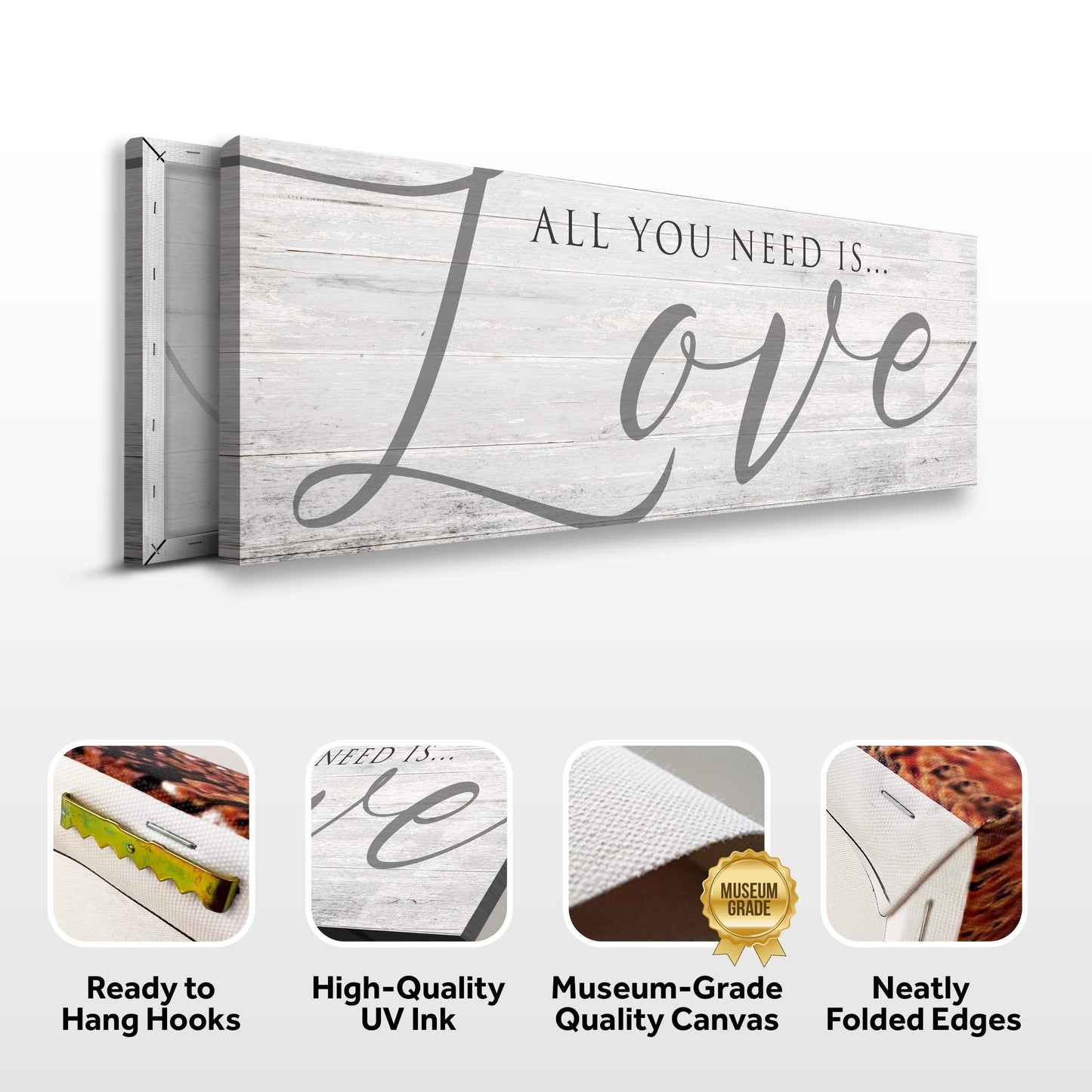 All You Need Is Love Sign IV - Tailored Canvases - Flyclothing LLC