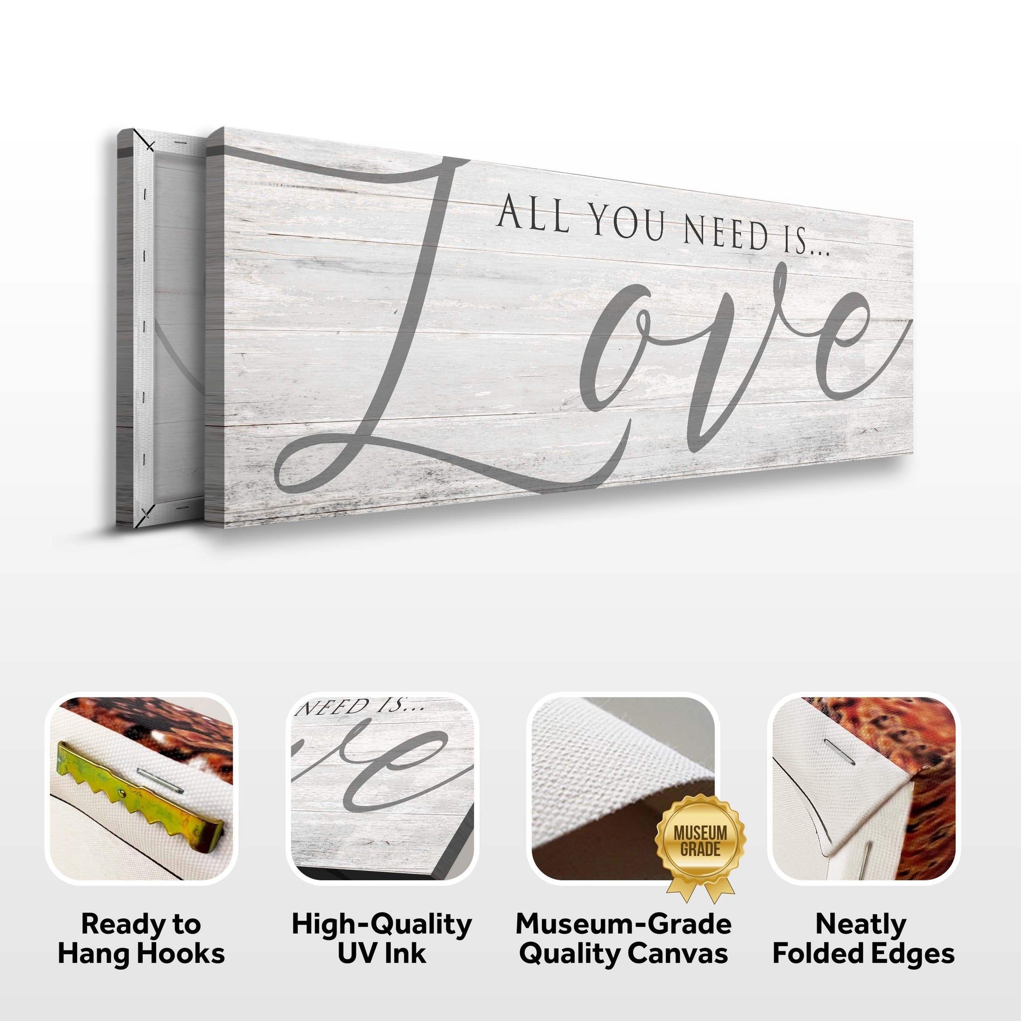 All You Need Is Love Sign IV - Tailored Canvases - Flyclothing LLC