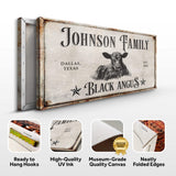 Black Angus Cattle Sign - Tailored Canvases - Flyclothing LLC
