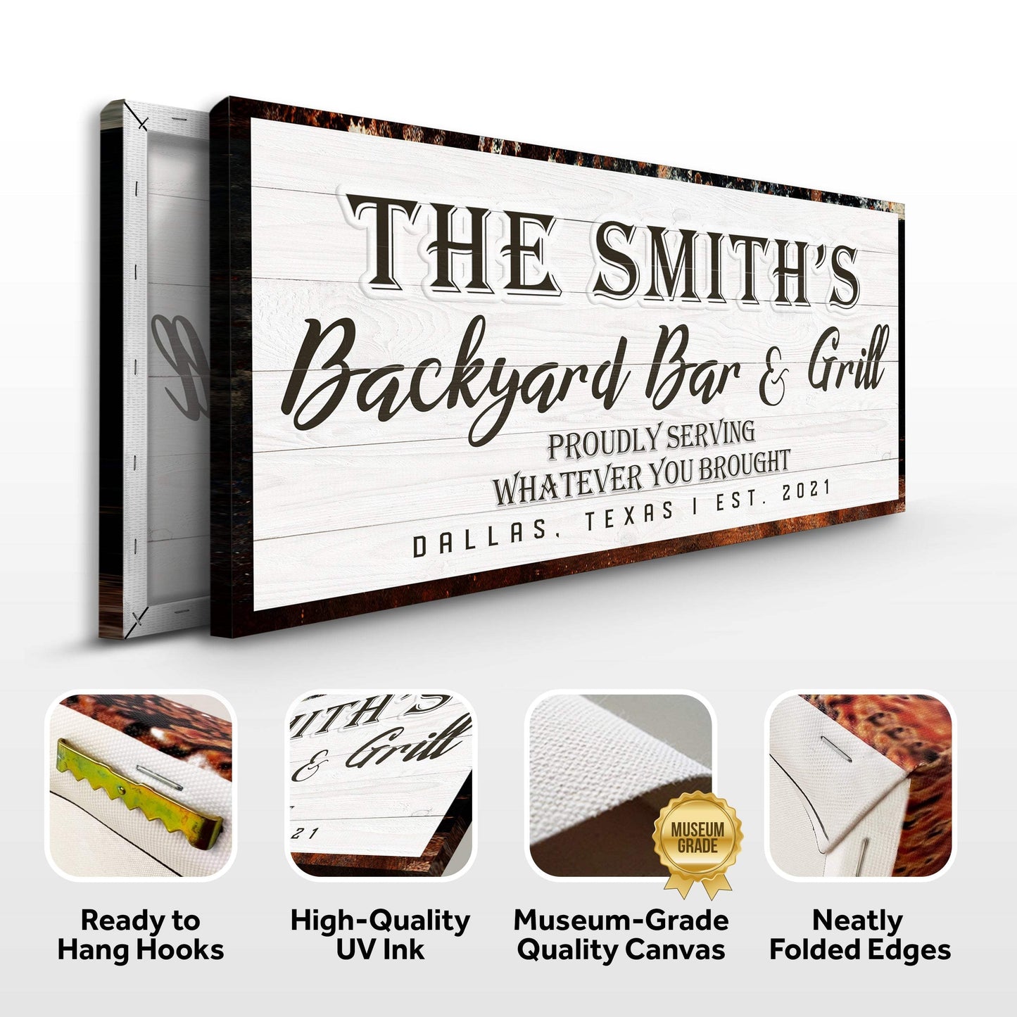 Backyard Bar & Grill Sign XIX - Tailored Canvases - Flyclothing LLC