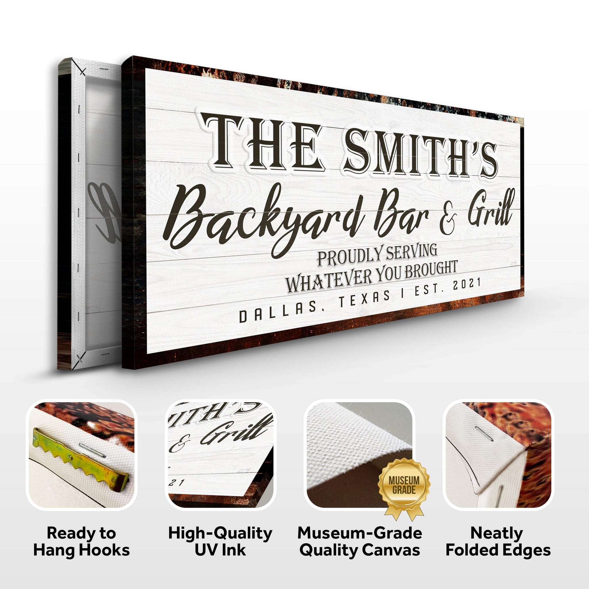 Backyard Bar & Grill Sign XIX - Tailored Canvases - Flyclothing LLC