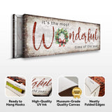 It's the most Wonderful Time of the Year Christmas Sign IV - Tailored Canvases - Flyclothing LLC