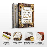 Prayer Is The Key But Faith Unlocks The Door Faith Sign II - Tailored Canvases - Flyclothing LLC