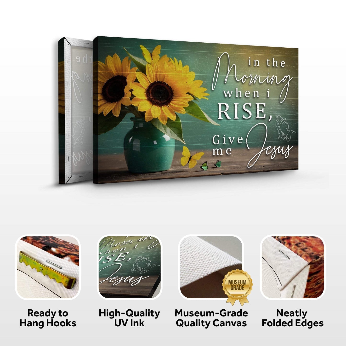 In The Morning, Give Me Jesus Faith Sign II - Tailored Canvases - Flyclothing LLC