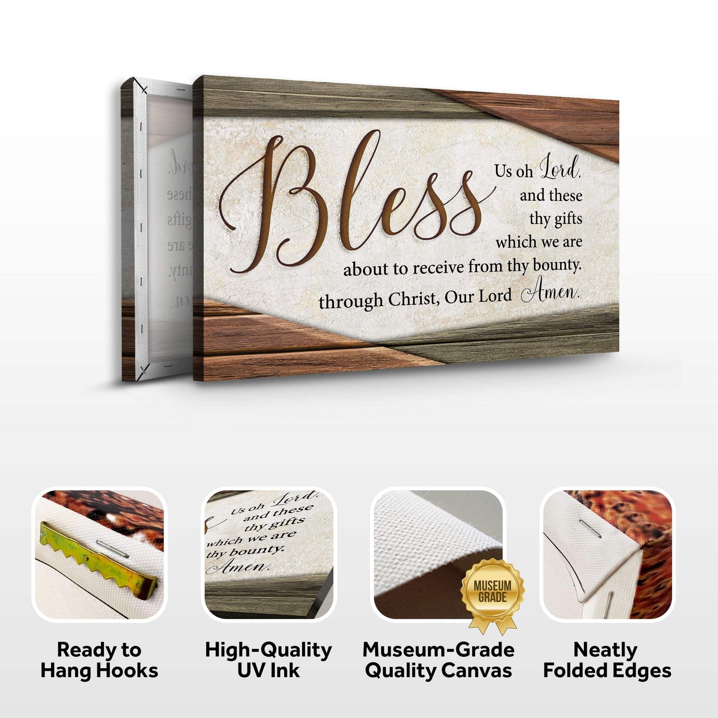 Bless Us Oh Lord Faith Sign IV - Tailored Canvases - Flyclothing LLC
