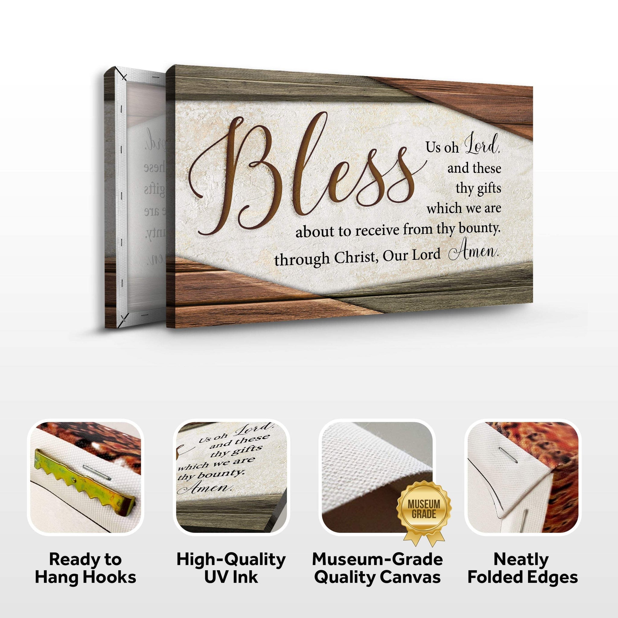 Bless Us Oh Lord Faith Sign IV - Tailored Canvases - Flyclothing LLC