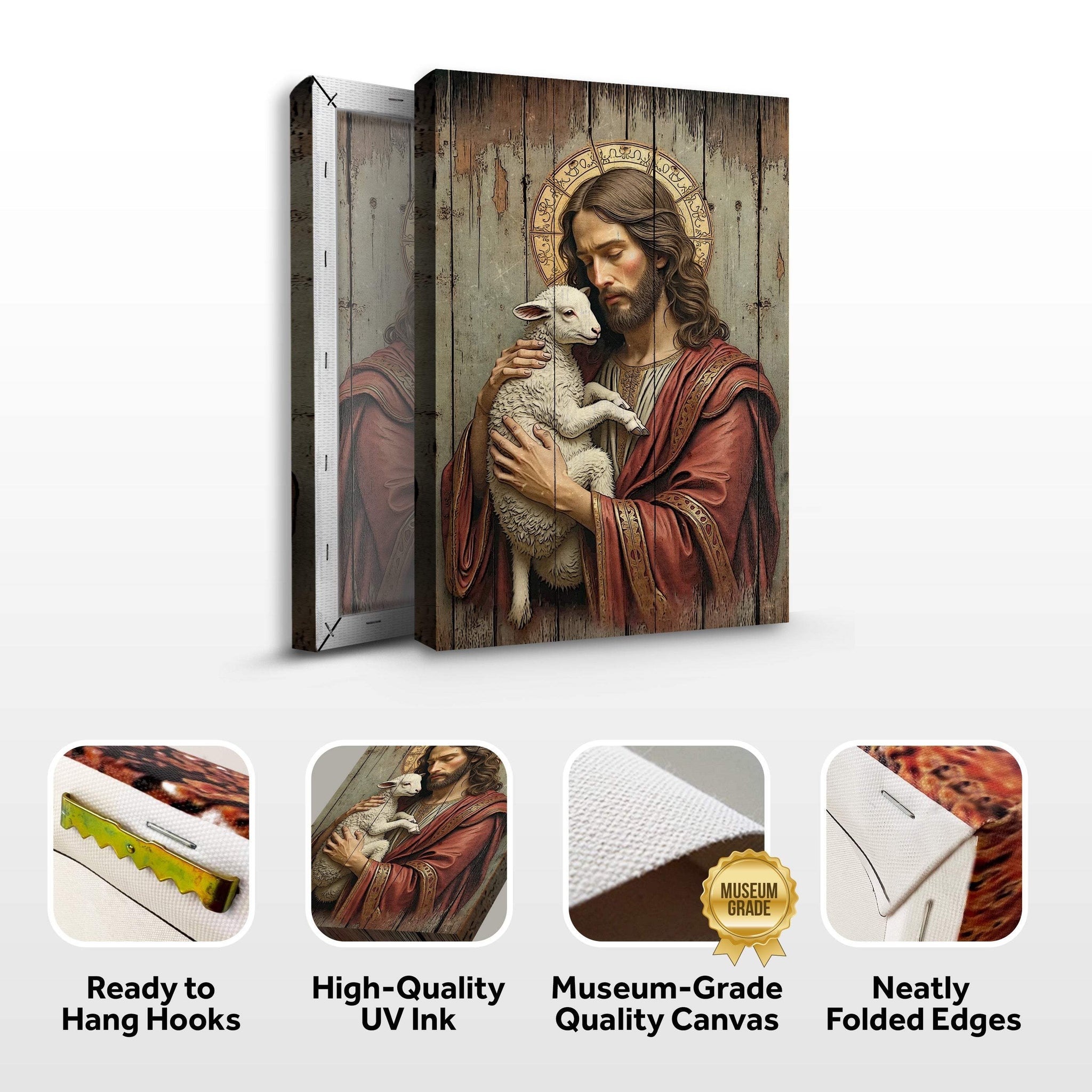 Jesus The Good Shepherd Wall Art - Tailored Canvases - Flyclothing LLC