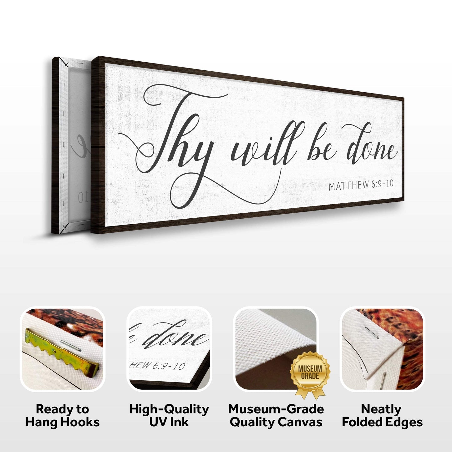 Thy Will Be Done Faith Sign IV - Tailored Canvases - Flyclothing LLC