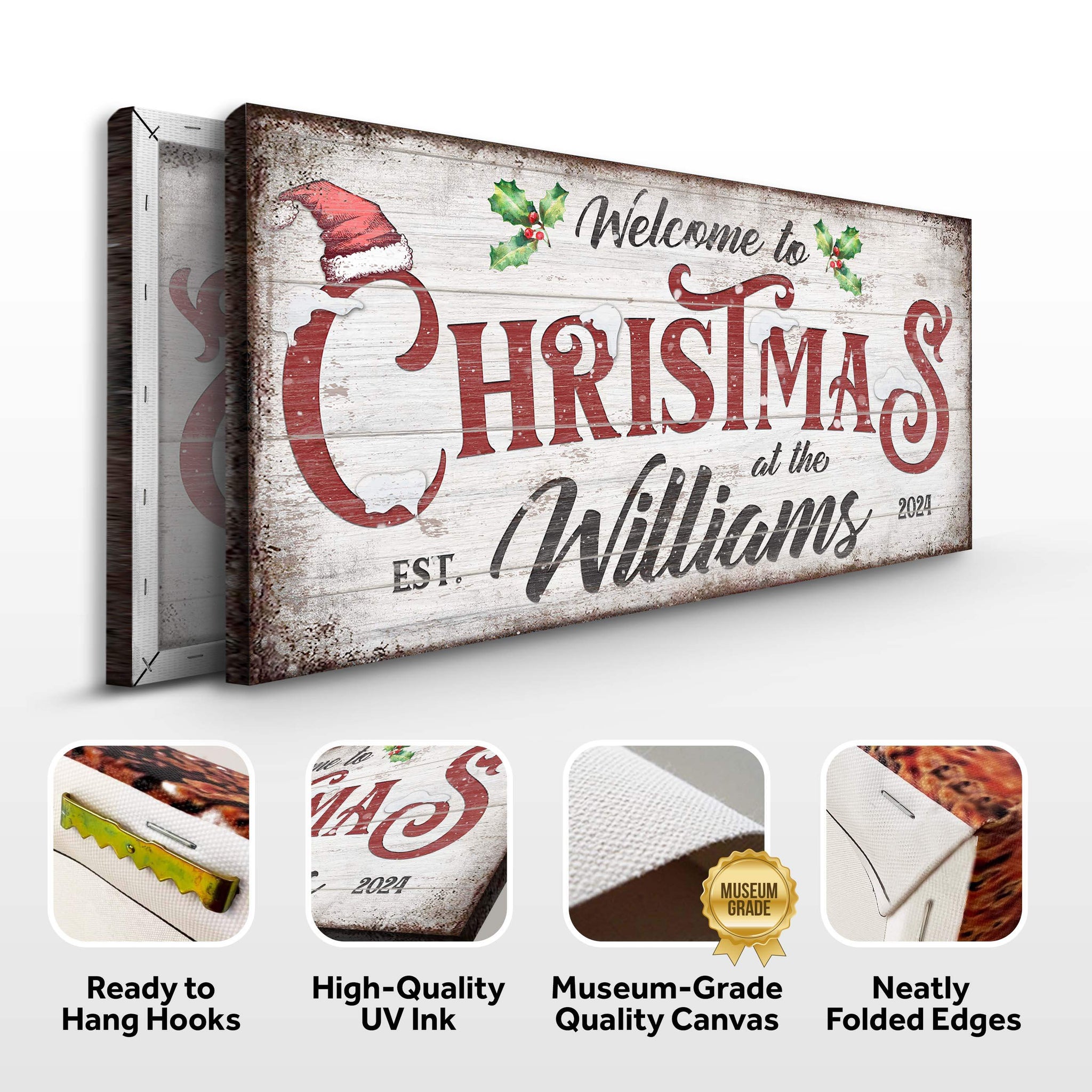 Family Welcome To Christmas Sign V - Tailored Canvases - Flyclothing LLC