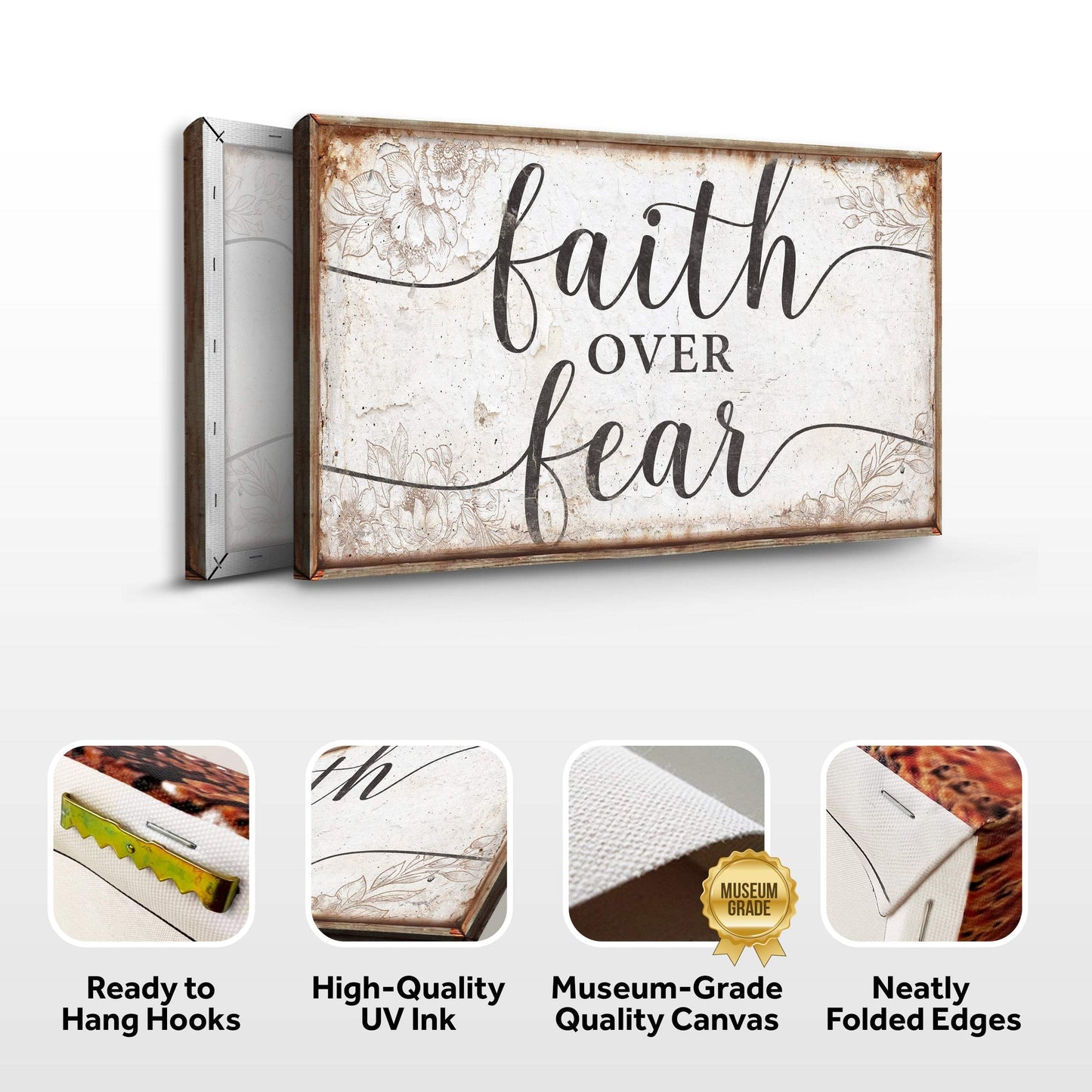 Faith Over Fear Faith Sign - Tailored Canvases - Flyclothing LLC
