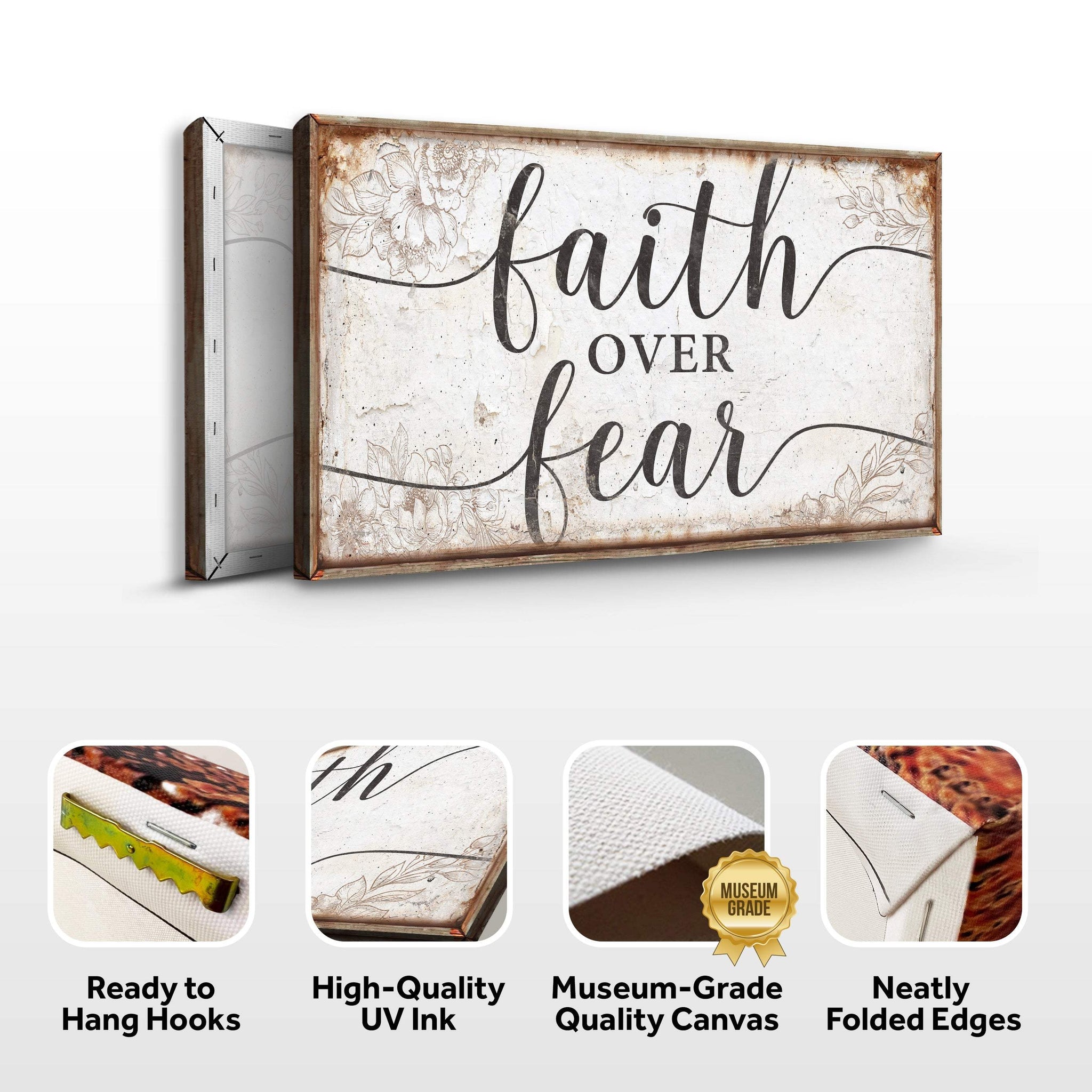 Faith Over Fear Faith Sign - Tailored Canvases - Flyclothing LLC