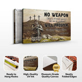 No Weapon That Is Formed Against You Will Prosper Isaiah 54:17 Faith Sign II - Tailored Canvases - Flyclothing LLC
