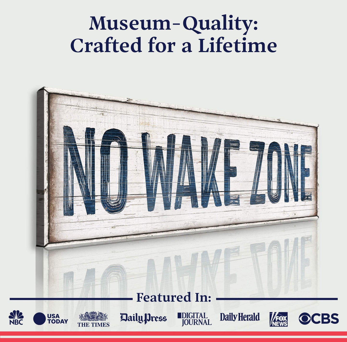 No Wake Zone Sign XVIII - Tailored Canvases - Flyclothing LLC