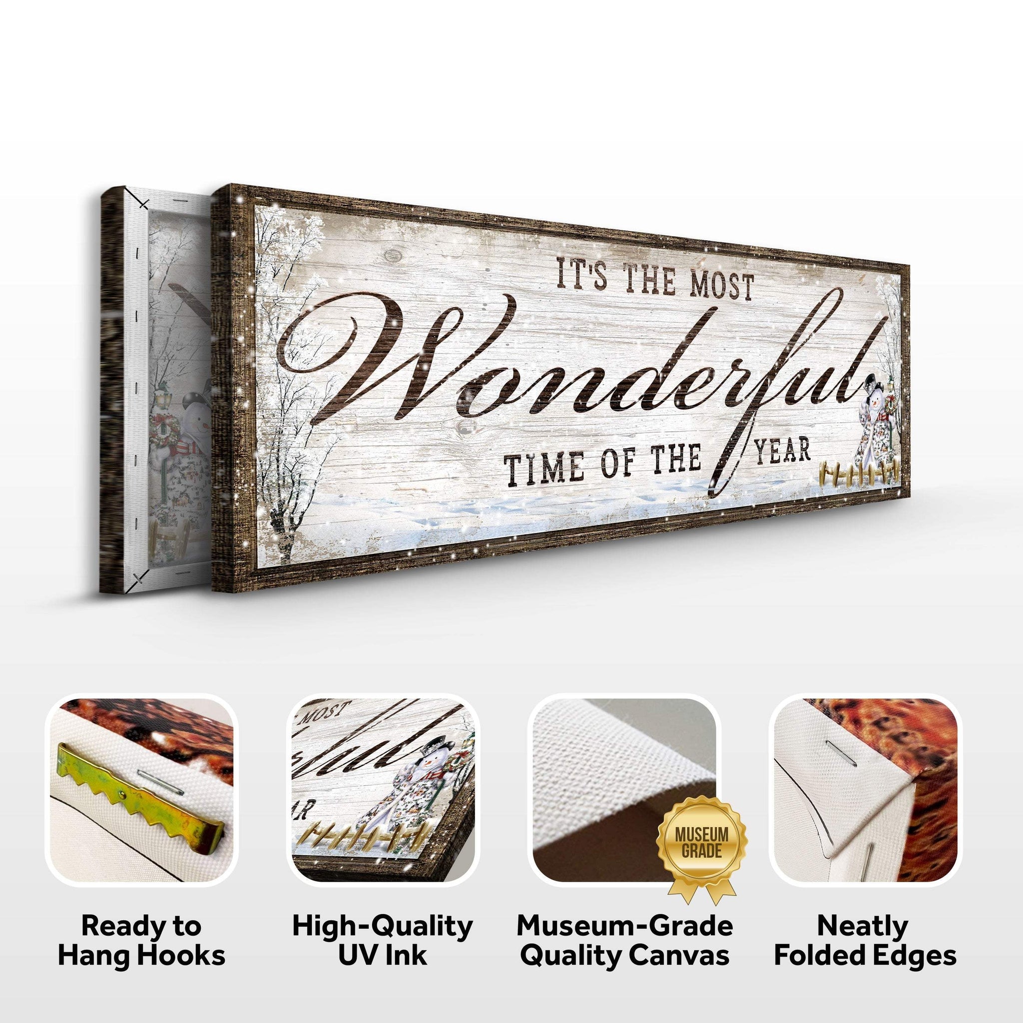 It's The Most Wonderful Time Of The Year Christmas Sign - Tailored Canvases - Flyclothing LLC