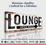 Open Daily Lounge Rustic Sign - Tailored Canvases - Flyclothing LLC