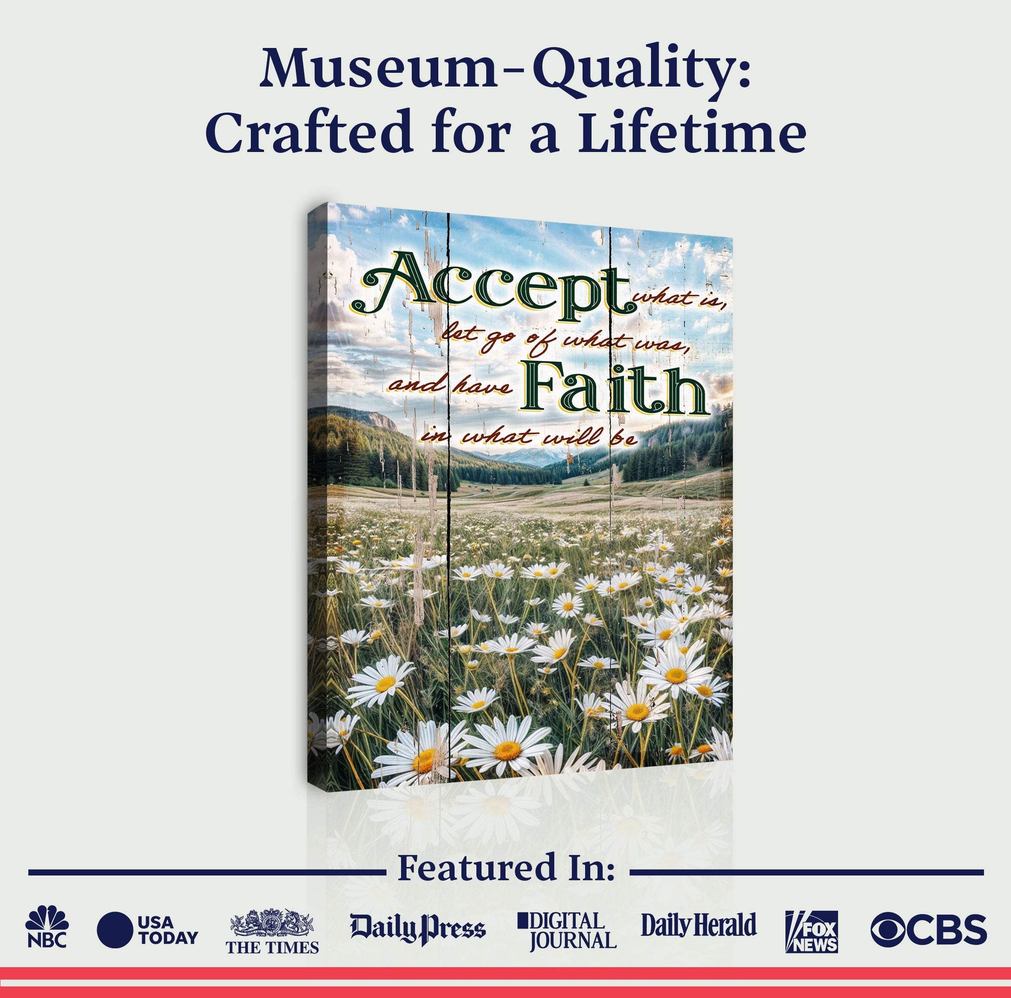 Accept, Let Go, And Have Faith Sign - Tailored Canvases - Flyclothing LLC