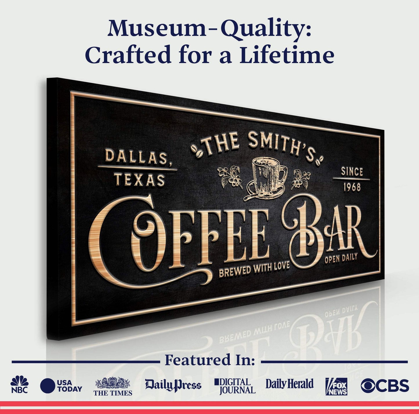 Personalized Coffee Bar Sign II - Tailored Canvases - Flyclothing LLC