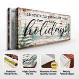 There's No Place Like Home For The Holidays Christmas Sign III - Tailored Canvases - Flyclothing LLC