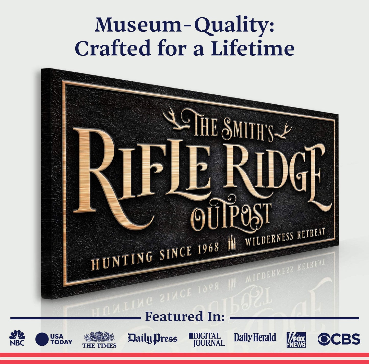 Personalized Rifle Ridge Outpost Family Sign - Tailored Canvases - Flyclothing LLC