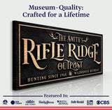 Personalized Rifle Ridge Outpost Family Sign - Tailored Canvases - Flyclothing LLC