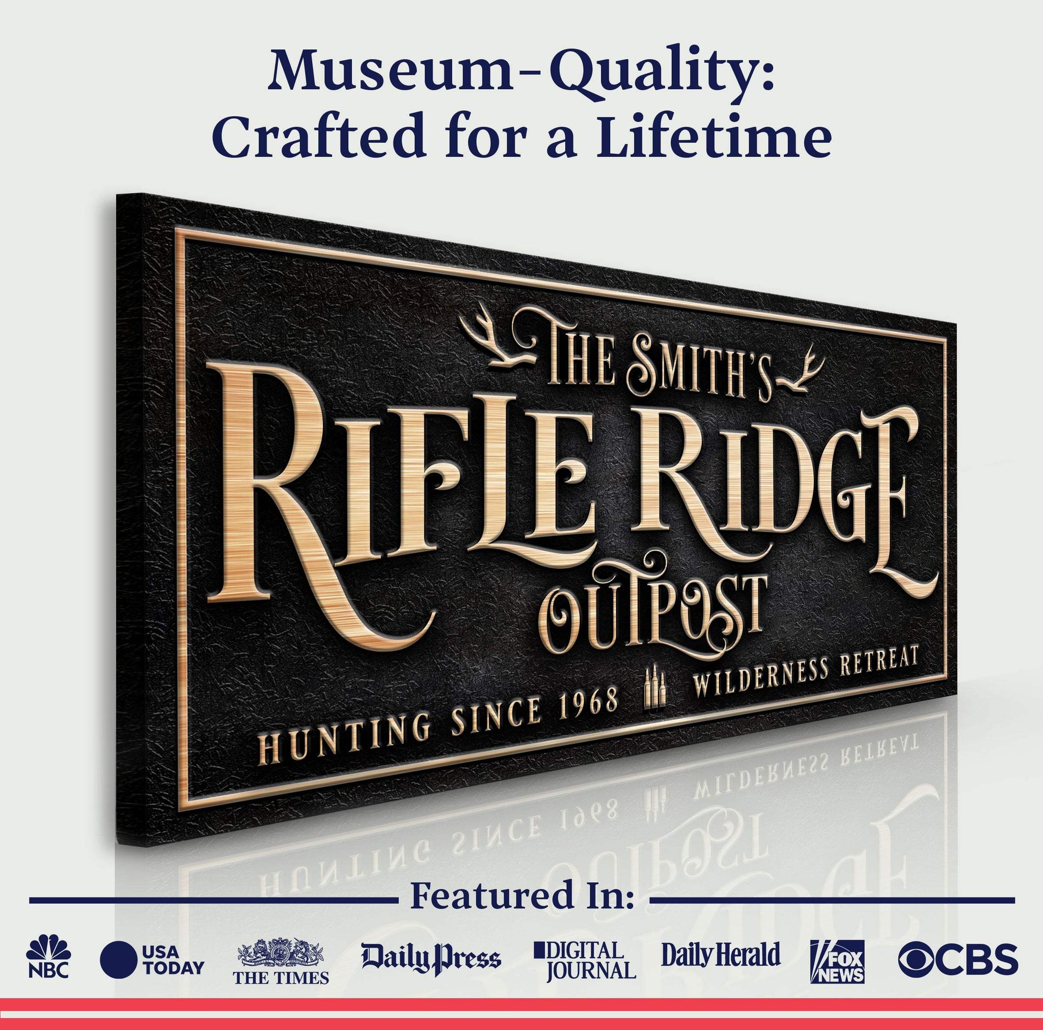 Personalized Rifle Ridge Outpost Family Sign - Tailored Canvases - Flyclothing LLC