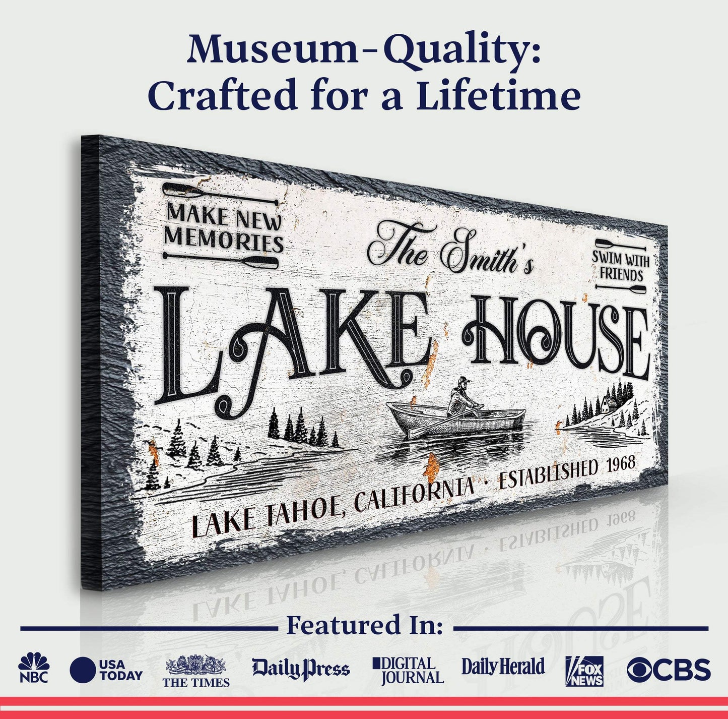Lake House Sign IX - Tailored Canvases - Flyclothing LLC