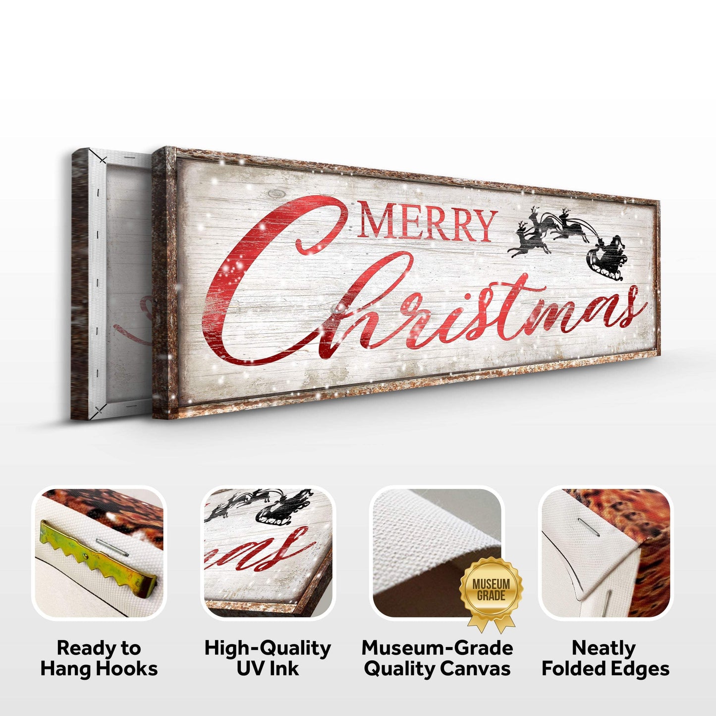 Vintage Merry Christmas Sign - Tailored Canvases - Flyclothing LLC