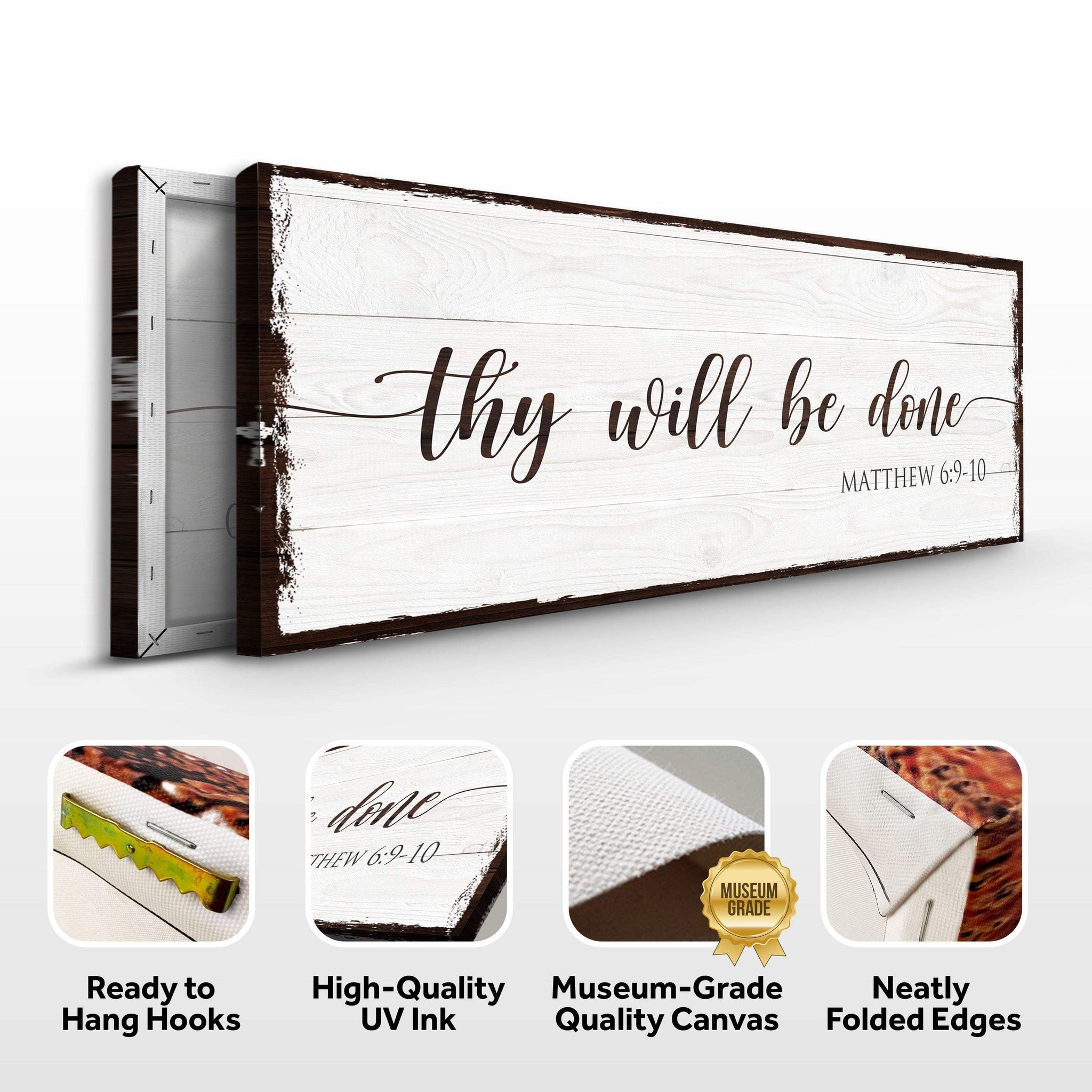 Thy Will Be Done Faith Sign II - Tailored Canvases - Flyclothing LLC