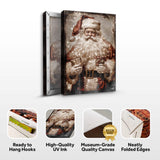 Vintage Christmas Santa Claus Wall Art IV - Tailored Canvases - Flyclothing LLC