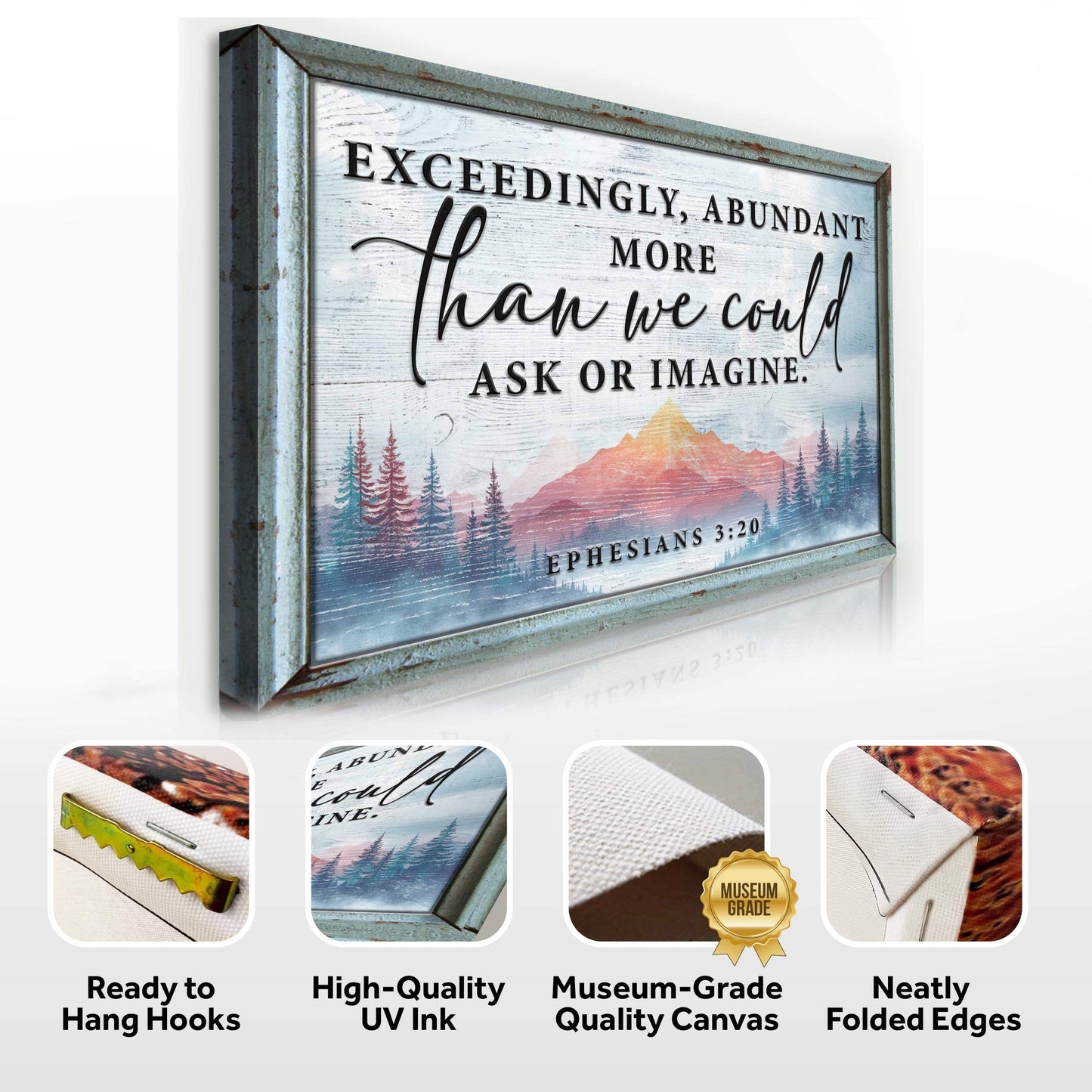 Ephesians 3:20: More Than We Could Ask Or Imagine Faith Sign - Tailored Canvases - Flyclothing LLC