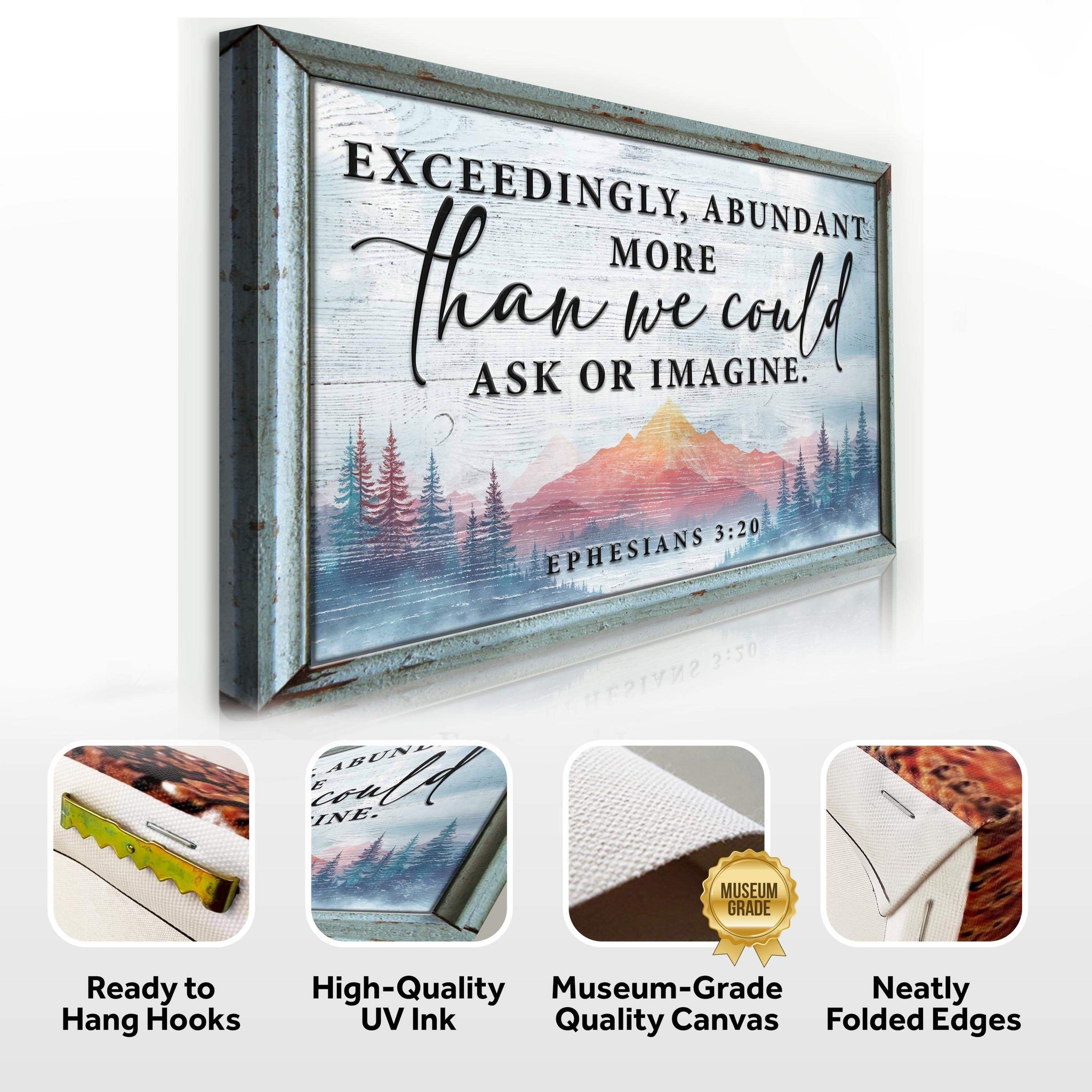 Ephesians 3:20: More Than We Could Ask Or Imagine Faith Sign - Tailored Canvases - Flyclothing LLC