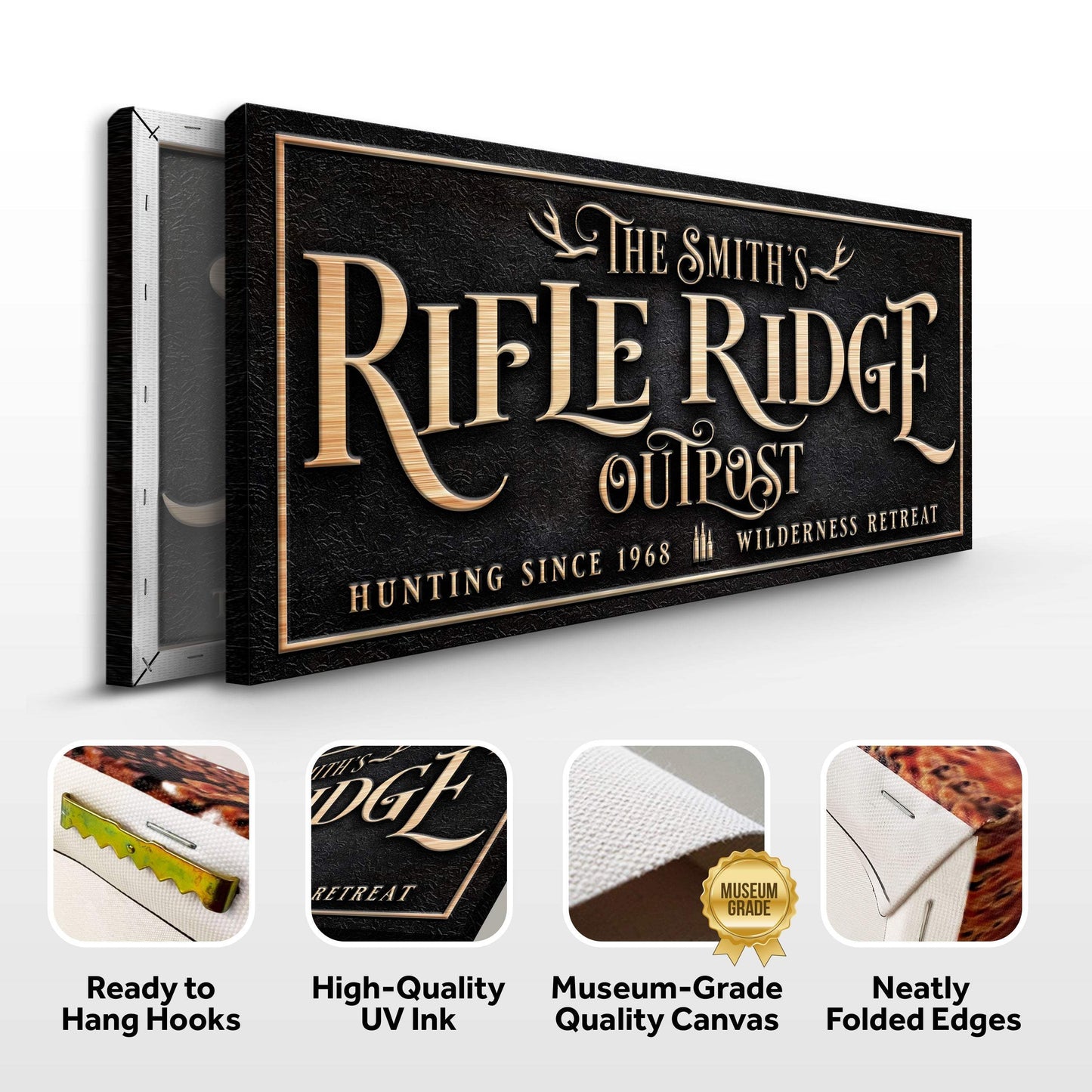 Personalized Rifle Ridge Outpost Family Sign - Tailored Canvases - Flyclothing LLC