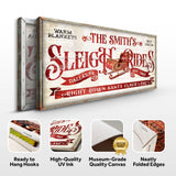Sleigh Rides Christmas Sign III - Tailored Canvases - Flyclothing LLC