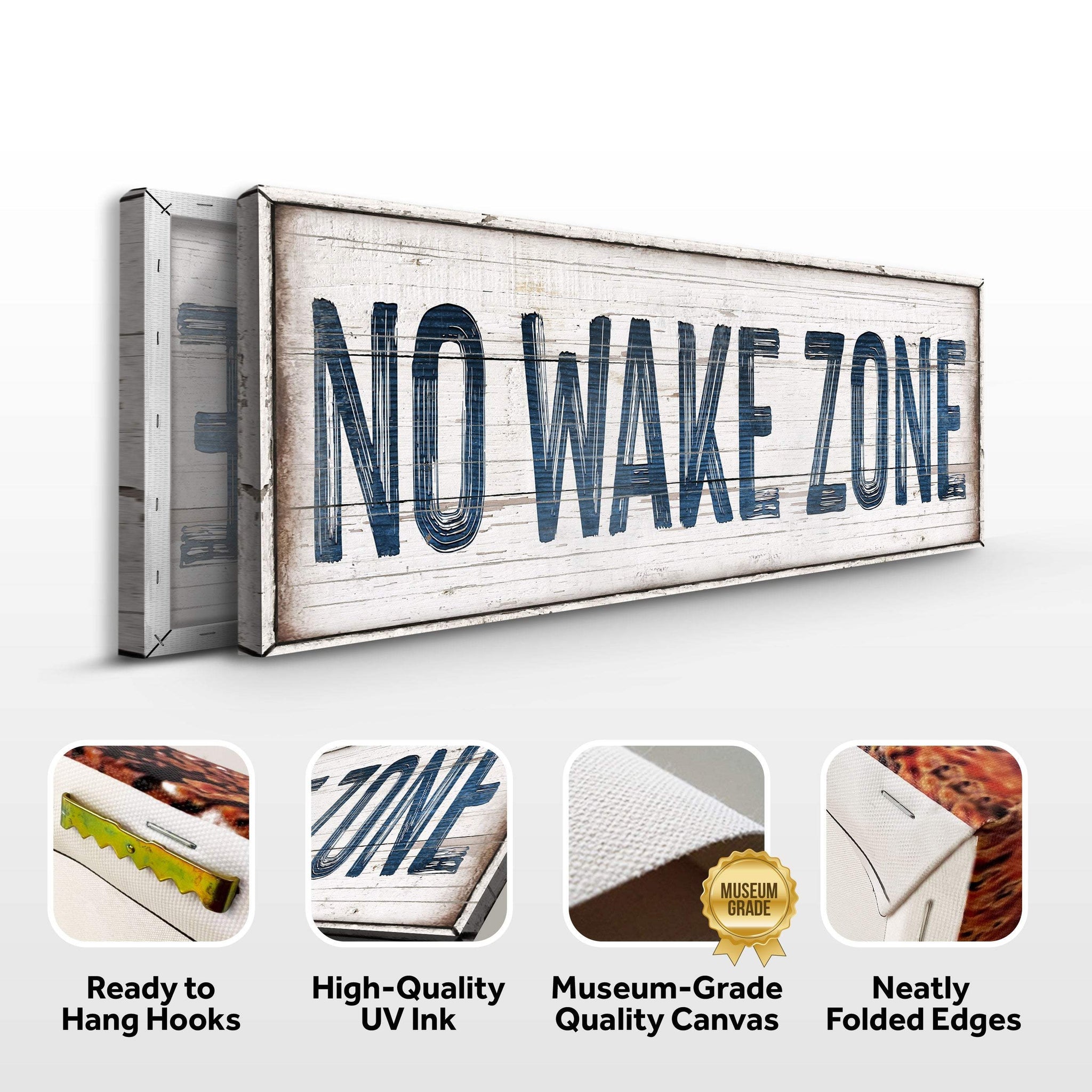 No Wake Zone Sign XVIII - Tailored Canvases - Flyclothing LLC