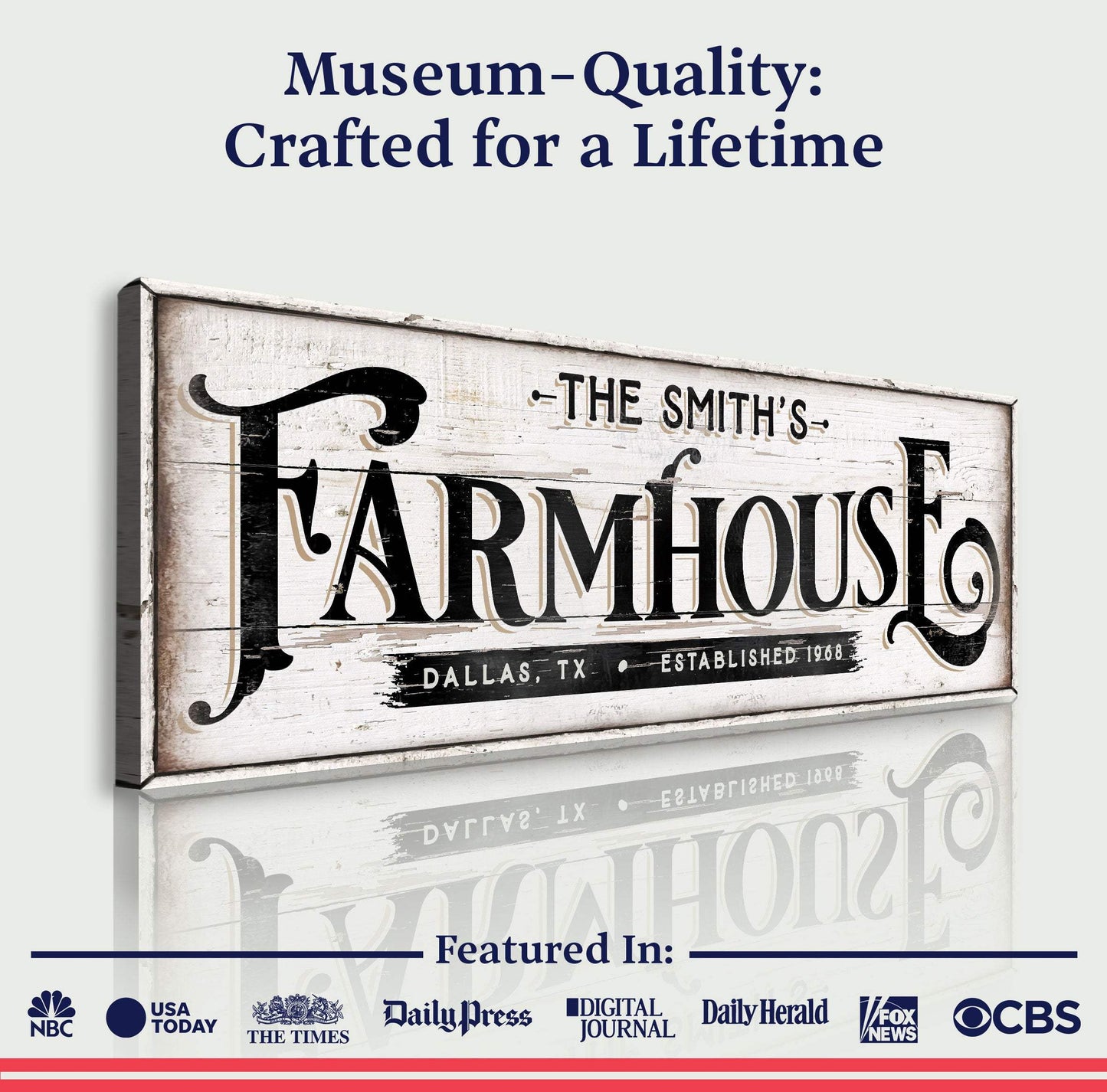 Vintage Rust Farmhouse Sign III - Tailored Canvases - Flyclothing LLC