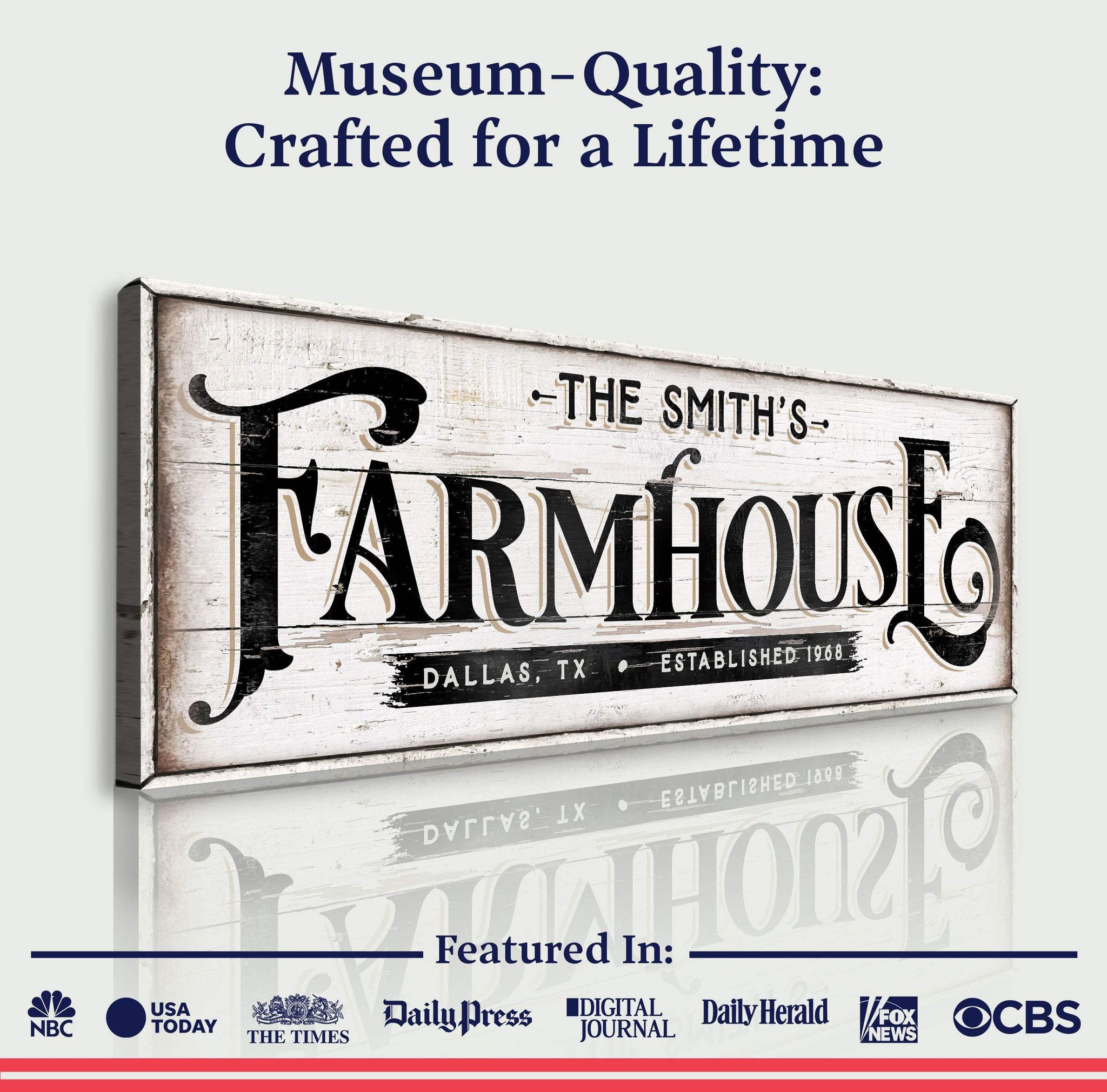 Vintage Rust Farmhouse Sign III - Tailored Canvases - Flyclothing LLC
