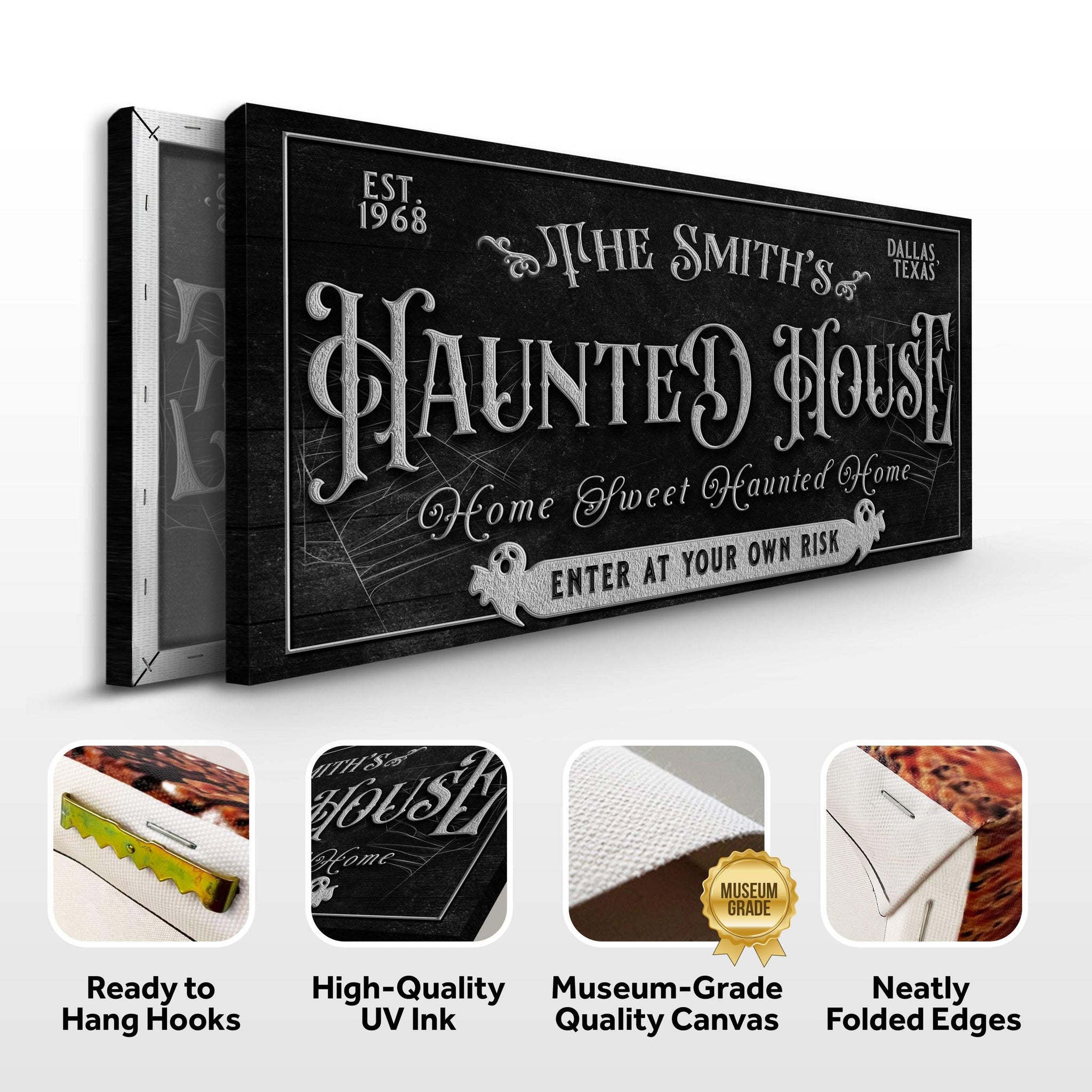 Personalized Haunted House Sign II - Tailored Canvases - Flyclothing LLC