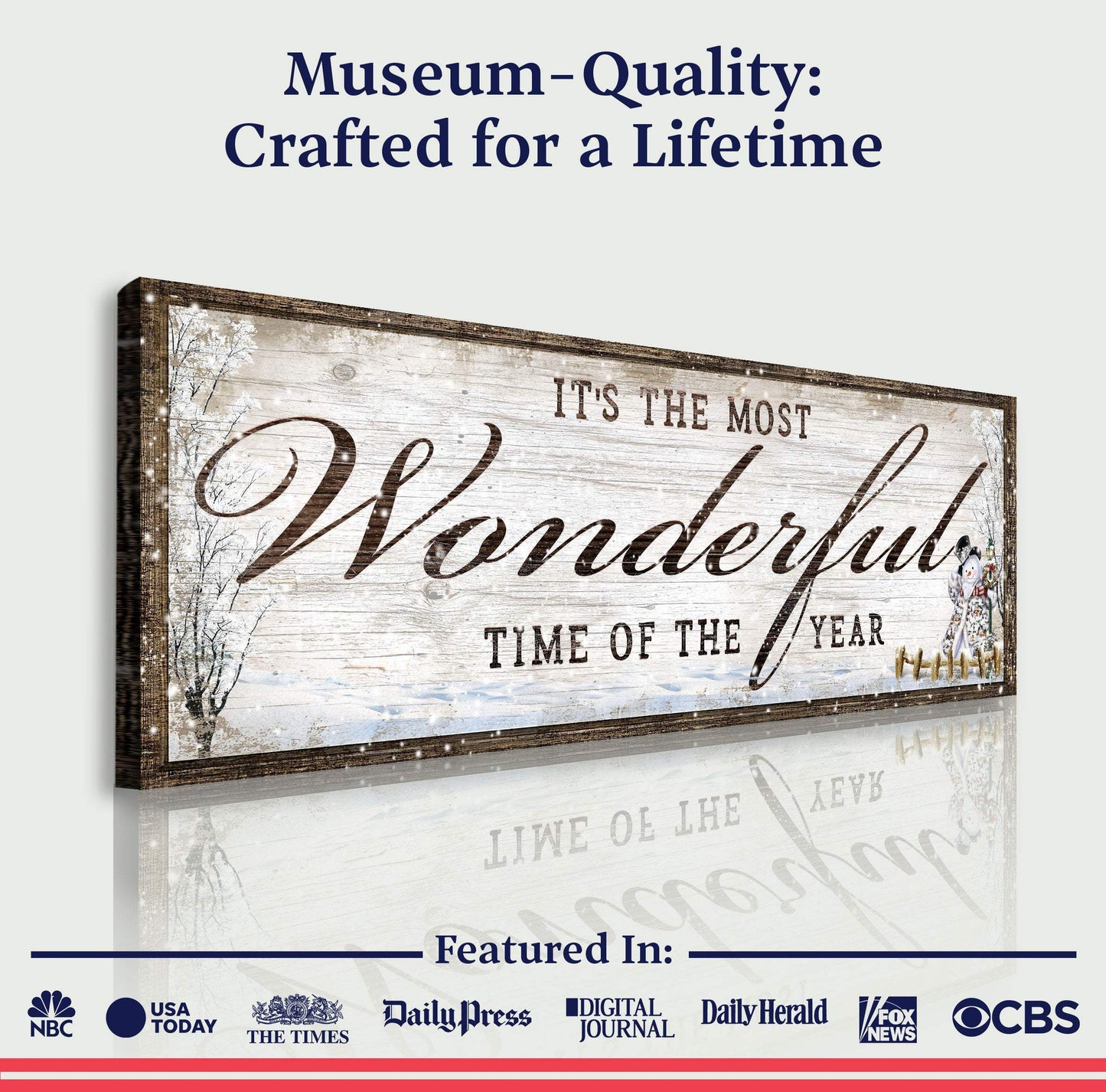 It's The Most Wonderful Time Of The Year Christmas Sign - Tailored Canvases - Flyclothing LLC