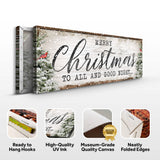 Merry Christmas To All And Goodnight Sign - Tailored Canvases - Flyclothing LLC