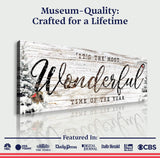 It's the most Wonderful Time of the Year Christmas Sign V - Tailored Canvases - Flyclothing LLC