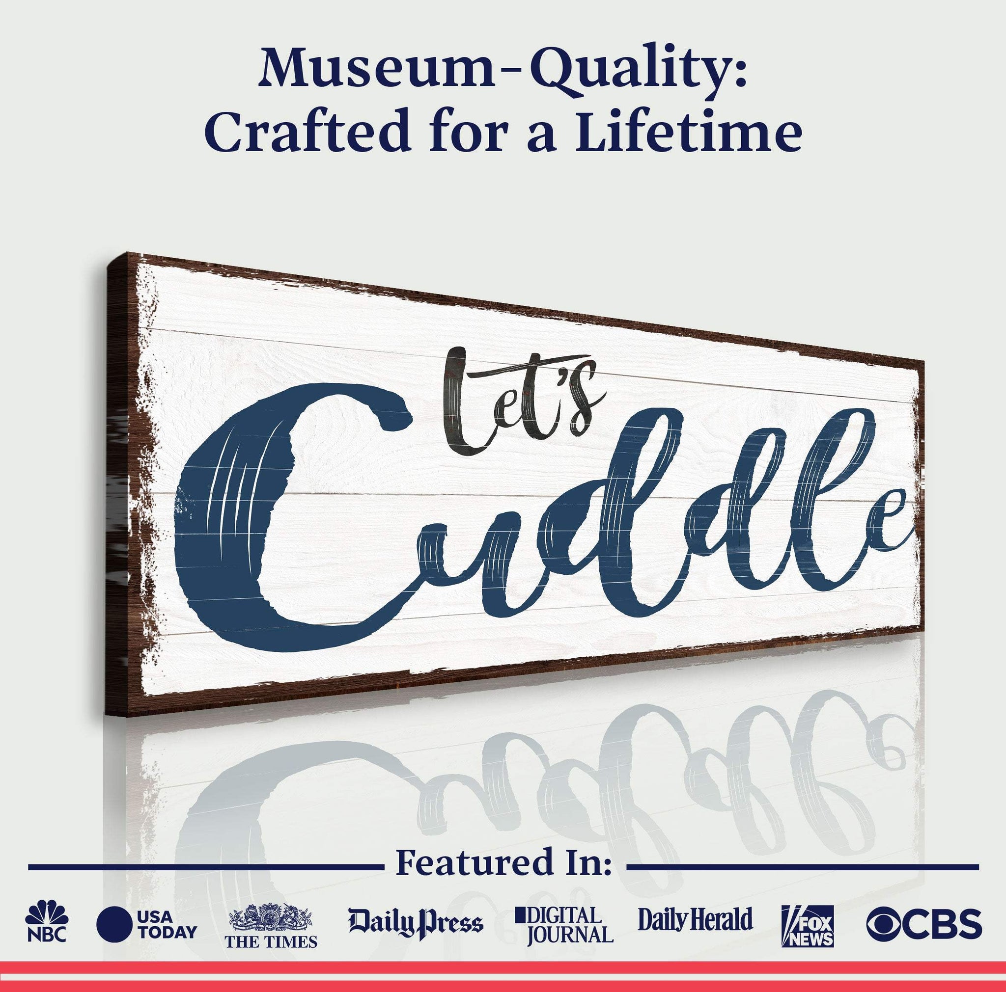 Let's Cuddle Sign II - Tailored Canvases - Flyclothing LLC
