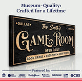 Personalized Game Room Sign - Tailored Canvases - Flyclothing LLC