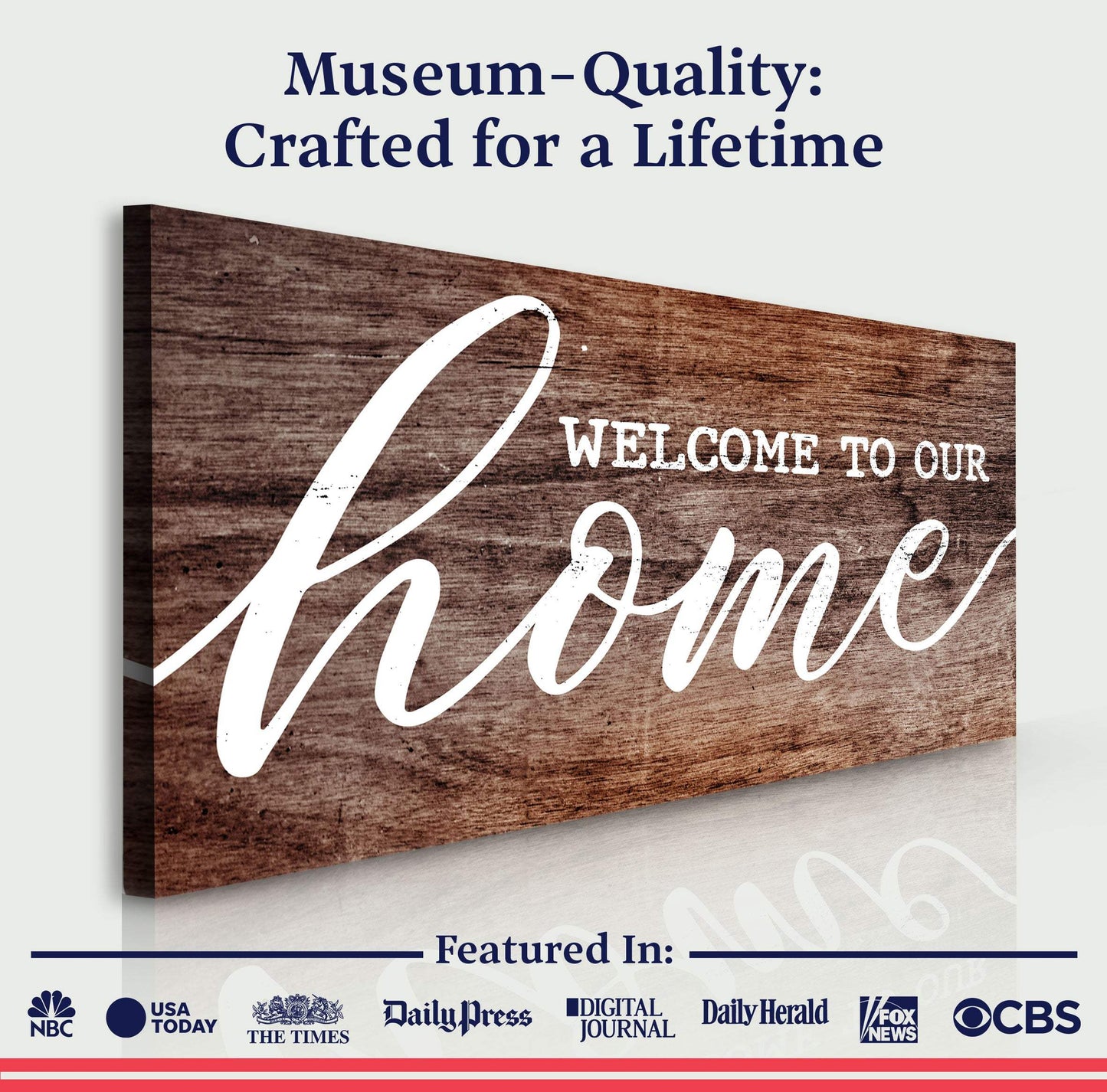 Welcome To Our Home Sign V - Tailored Canvases - Flyclothing LLC