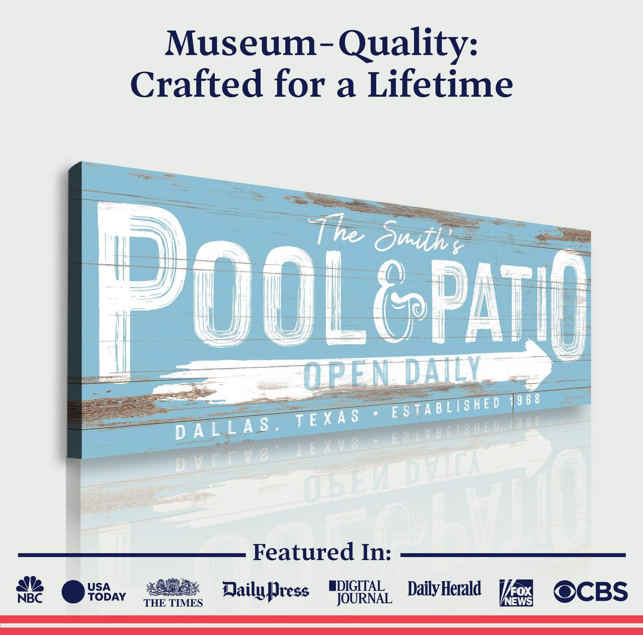 Personalized Pool And Patio Sign V - Tailored Canvases - Flyclothing LLC