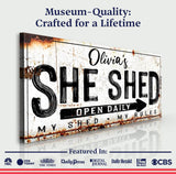 Personalized She Shed Sign XII - Tailored Canvases - Flyclothing LLC