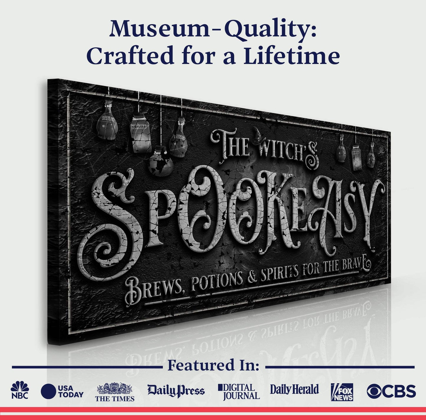 The Witch's Speakeasy Bar Halloween Sign - Tailored Canvases - Flyclothing LLC