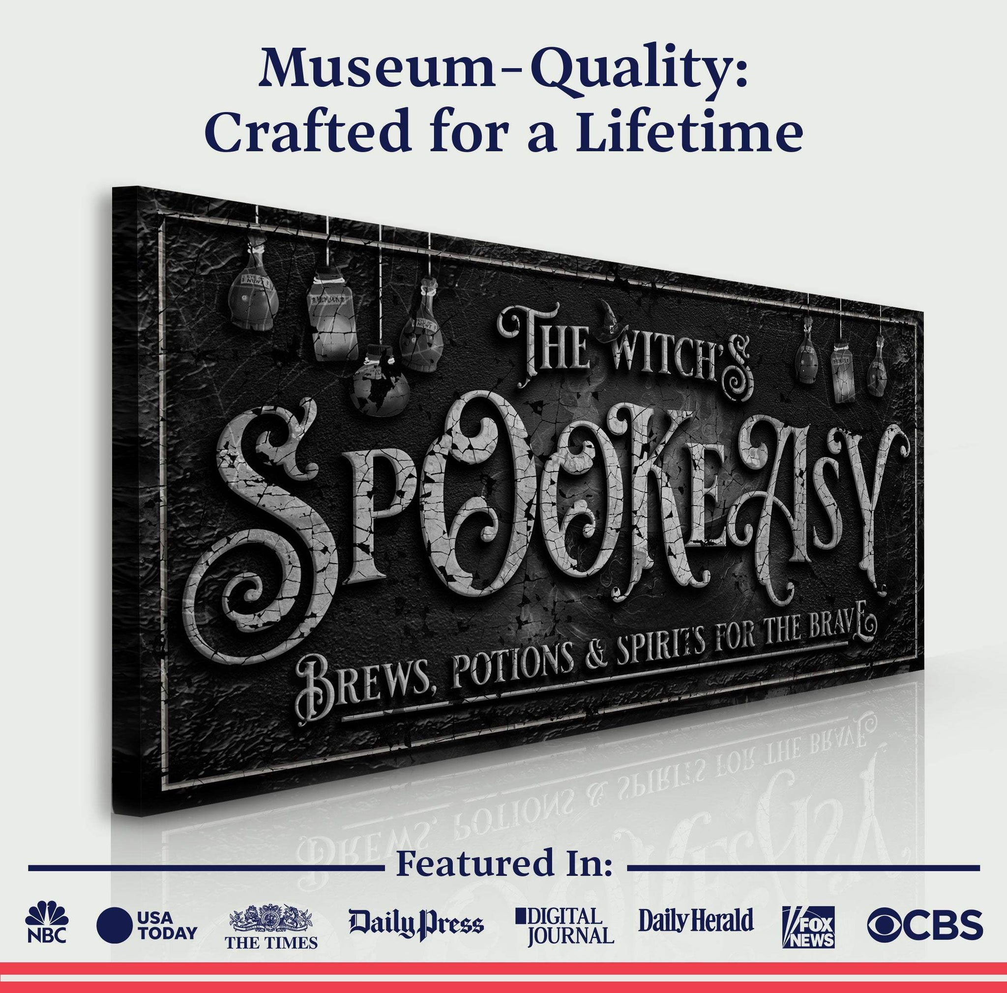 The Witch's Speakeasy Bar Halloween Sign - Tailored Canvases - Flyclothing LLC