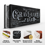 Wicked Witches' Graveyard Bar Halloween Sign II - Tailored Canvases - Flyclothing LLC