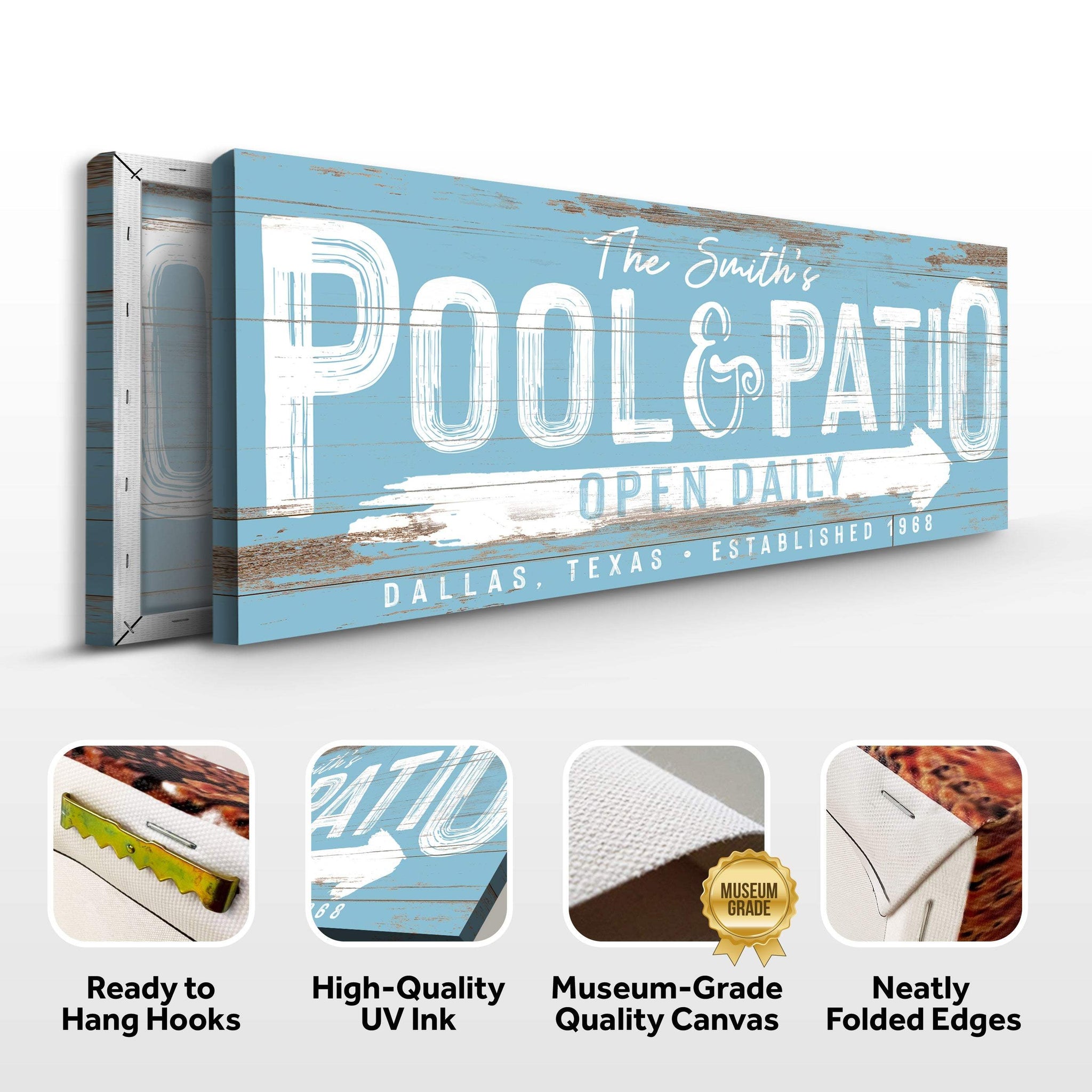 Personalized Pool And Patio Sign V - Tailored Canvases - Flyclothing LLC