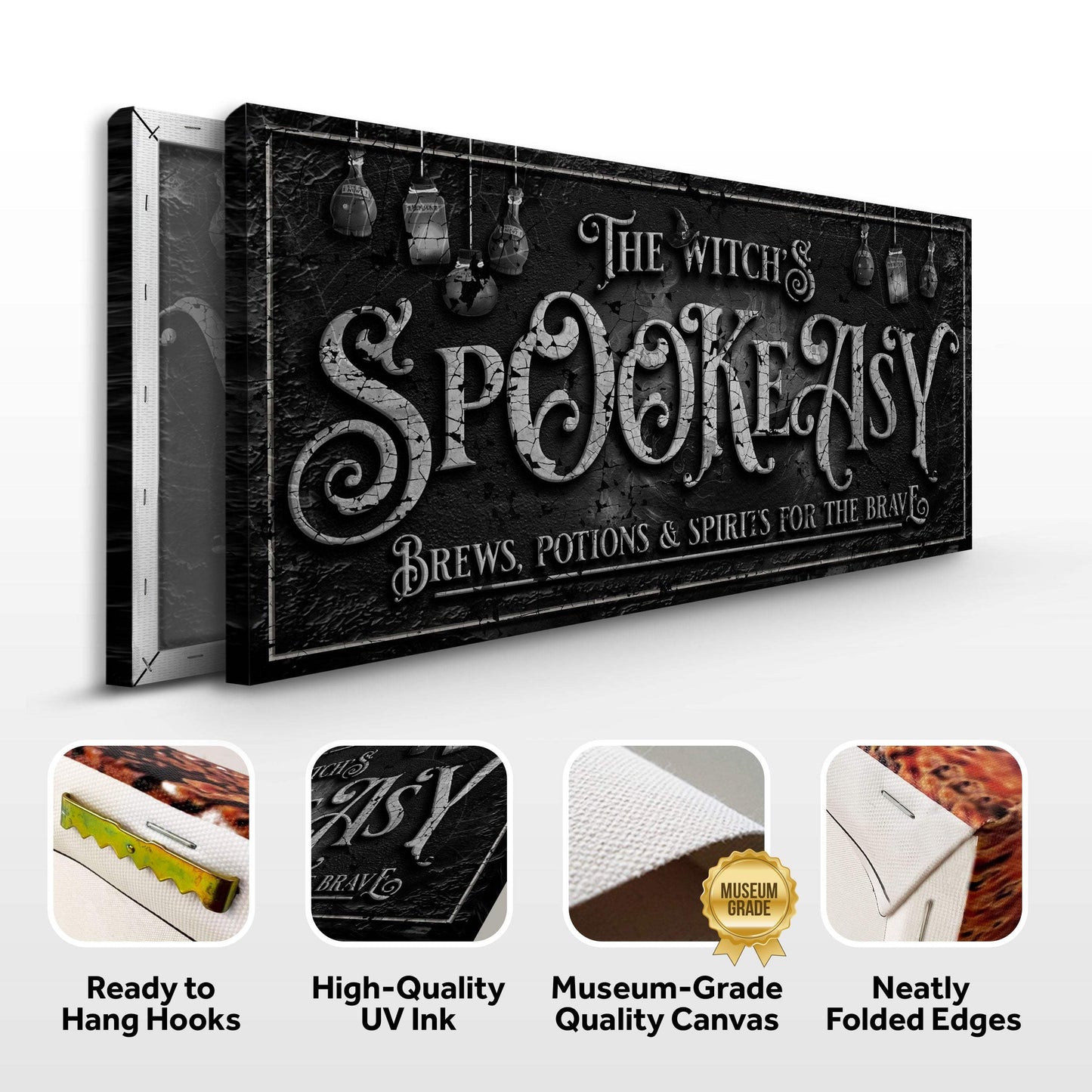 The Witch's Speakeasy Bar Halloween Sign - Tailored Canvases - Flyclothing LLC
